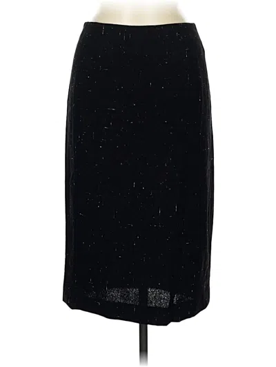 Pre-owned Donna Karan Wool Skirt In Black