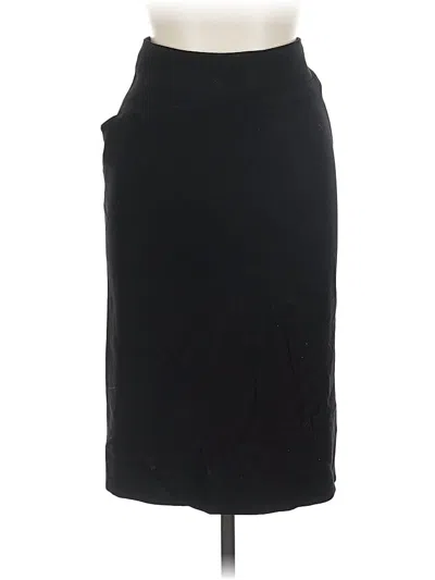 Pre-owned Donna Karan Wool Skirt In Black