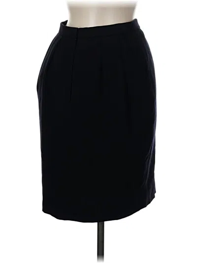 Pre-owned Donna Karan Wool Skirt In Black