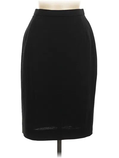 Pre-owned Donna Karan Wool Skirt In Black