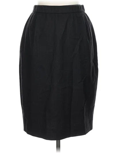 Pre-owned Donna Karan Wool Skirt In Gray