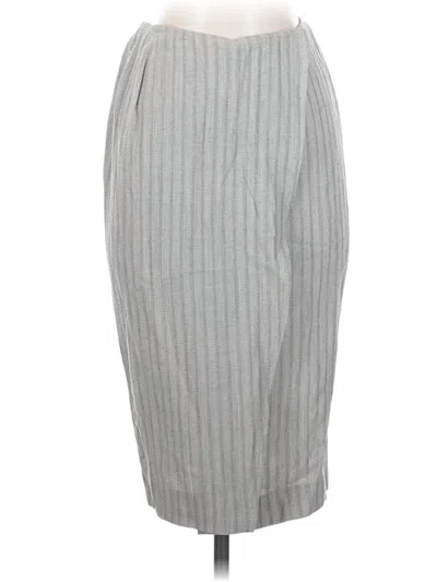 Pre-owned Donna Karan Wool Skirt In Gray