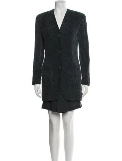 Pre-owned Donna Karan Wool Skirt Suit In Black
