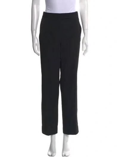 Pre-owned Donna Karan Wool Straight Leg Pants In Black