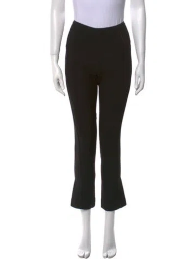 Pre-owned Donna Karan Wool Straight Leg Pants In Black