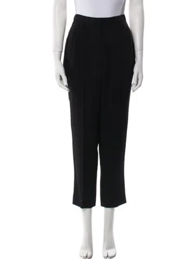 Pre-owned Donna Karan Wool Straight Leg Pants In Black