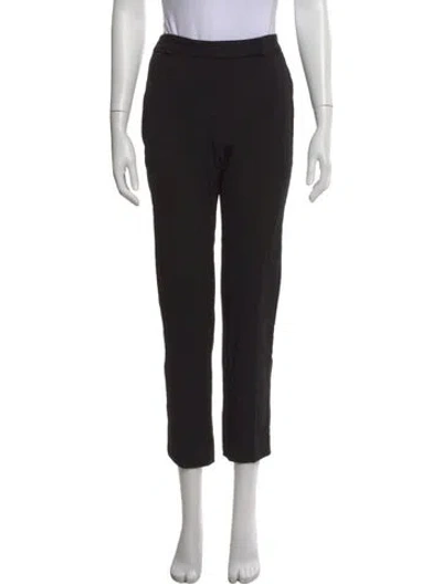Pre-owned Donna Karan Wool Straight Leg Pants In Black