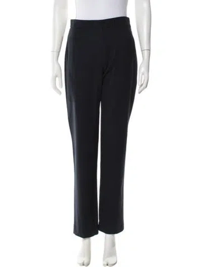 Pre-owned Donna Karan Wool Straight Leg Pants In Black