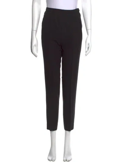 Pre-owned Donna Karan Wool Straight Leg Pants In Black