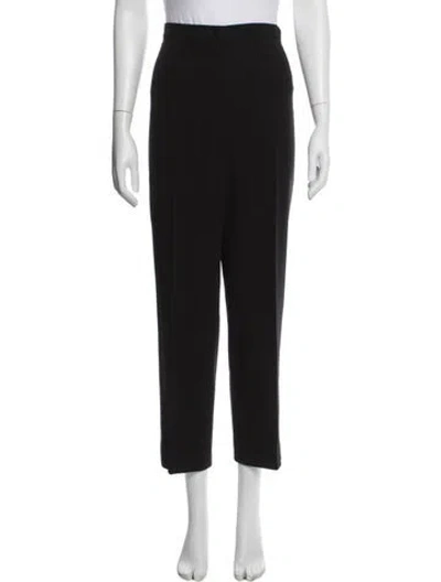 Pre-owned Donna Karan Wool Straight Leg Pants In Blue