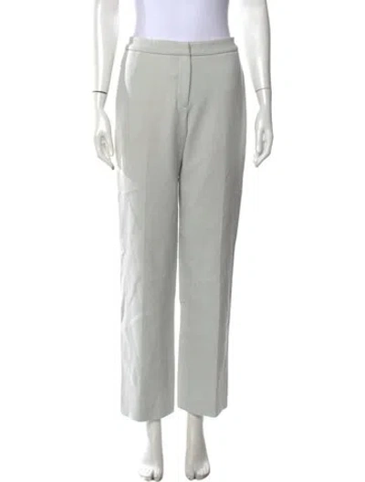 Pre-owned Donna Karan Wool Straight Leg Pants In Grey