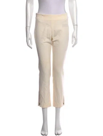 Pre-owned Donna Karan Wool Straight Leg Pants In Orange