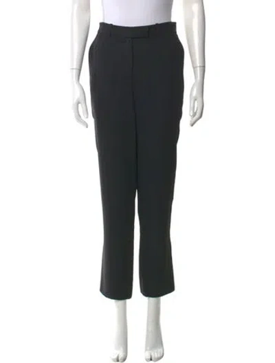 Pre-owned Donna Karan Wool Straight Leg Pants W/ Tags In Black