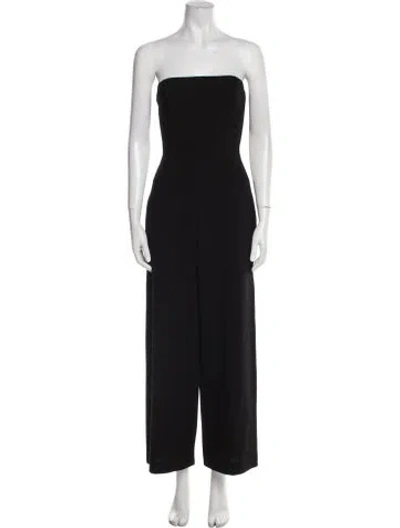 Pre-owned Donna Karan Wool Strapless Jumpsuit In Black