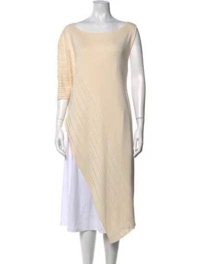 Pre-owned Donna Karan Wool Striped Sweater In Neutral