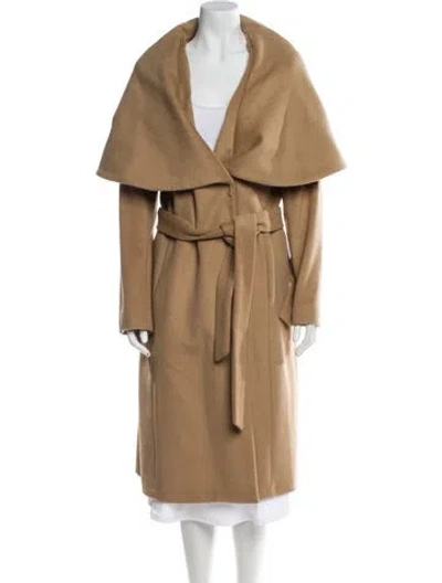 Pre-owned Donna Karan Wool Trench Coat In Neutral