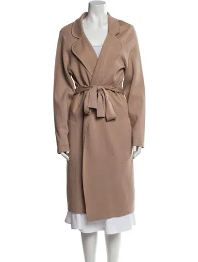 Pre-owned Donna Karan Wool Trench Coat In Neutral
