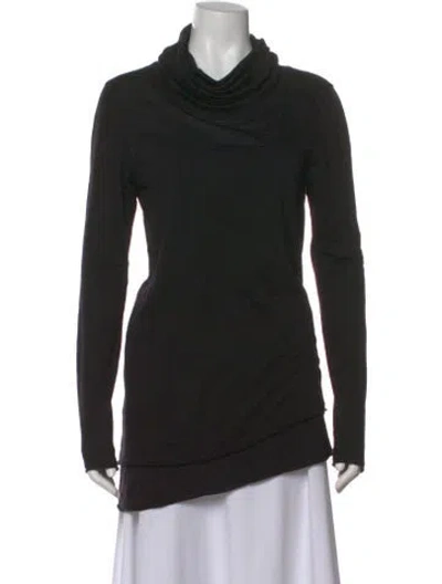 Pre-owned Donna Karan Wool Turtleneck Sweater In Black