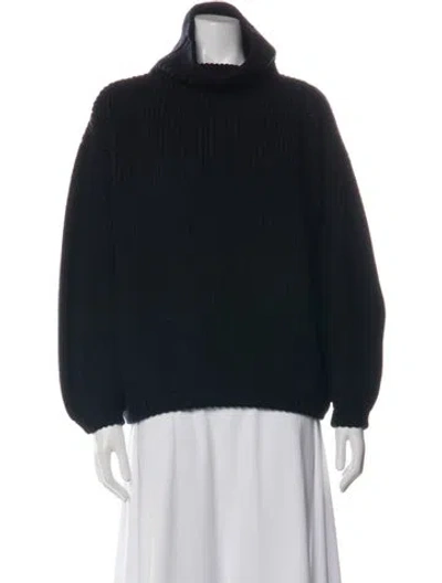 Pre-owned Donna Karan Wool Turtleneck Sweater In Black