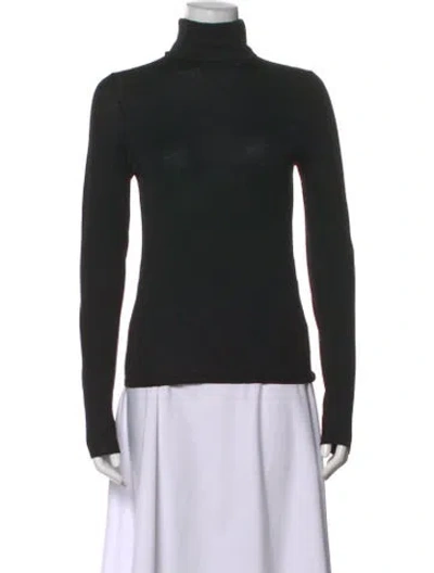 Pre-owned Donna Karan Wool Turtleneck Sweater In Black