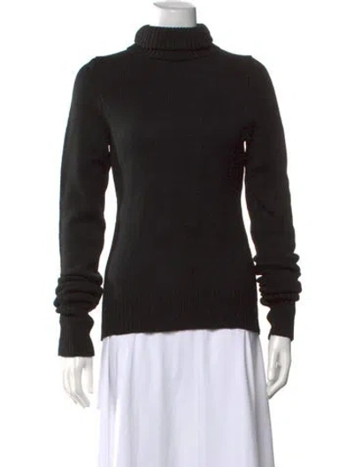 Pre-owned Donna Karan Wool Turtleneck Sweater In Black