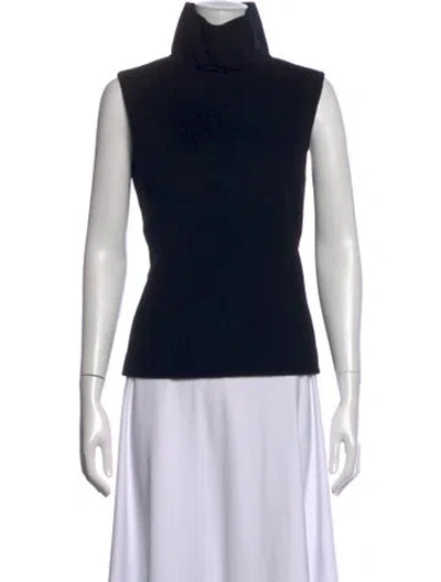 Pre-owned Donna Karan Wool Turtleneck Sweater In Black