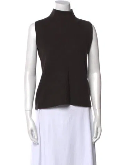 Pre-owned Donna Karan Wool Turtleneck Sweater In Brown