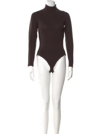 Pre-owned Donna Karan Wool Turtleneck Sweater In Brown