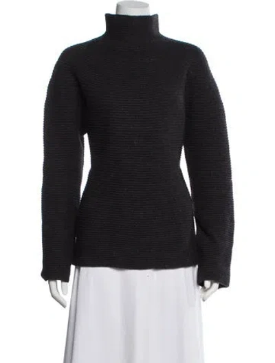 Pre-owned Donna Karan Wool Turtleneck Sweater In Gray