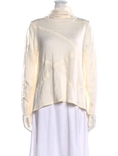 Pre-owned Donna Karan Wool Turtleneck Sweater In Neutral