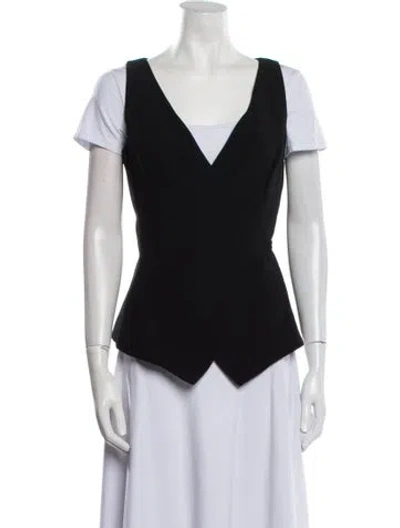 Pre-owned Donna Karan Wool Vest In Black