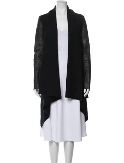 Pre-owned Donna Karan Wool V-neck Sweater In Black
