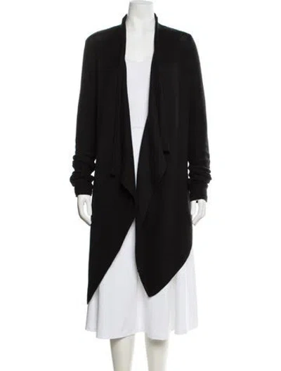 Pre-owned Donna Karan Wool V-neck Sweater In Black