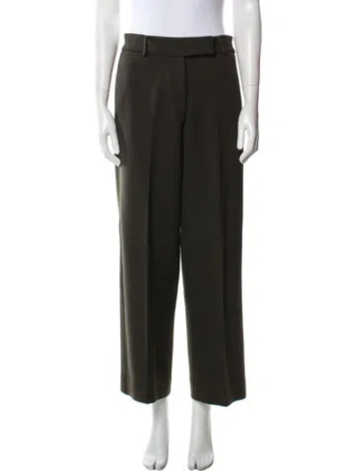 Pre-owned Donna Karan Wool Wide Leg Pants In Black