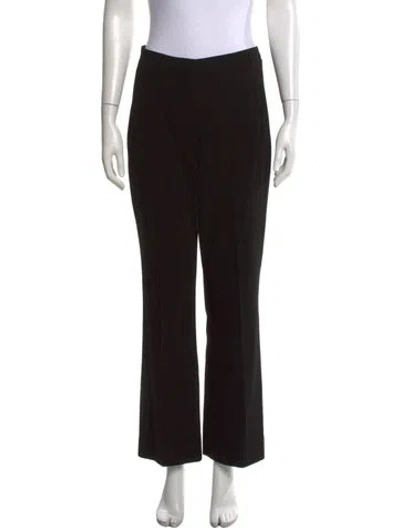 Pre-owned Donna Karan Wool Wide Leg Pants In Black