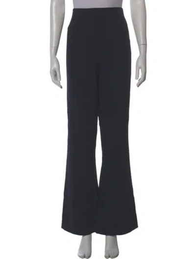 Pre-owned Donna Karan Wool Wide Leg Pants In Blue