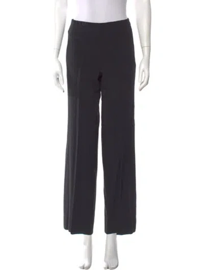 Pre-owned Donna Karan Wool Wide Leg Pants In Gray