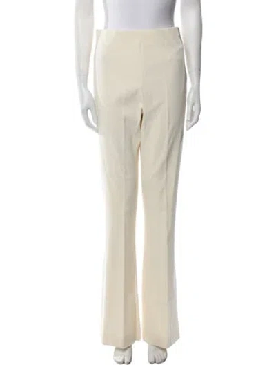 Pre-owned Donna Karan Wool Wide Leg Pants In Neutral