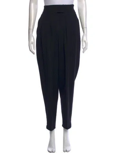 Pre-owned Donna Karan Wool Wide Leg Pants In Red