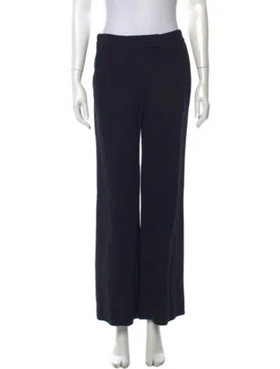 Pre-owned Donna Karan Wool Wide Leg Pants W/ Tags In Blue