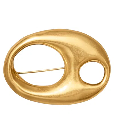 Donna Karan Worn 24k Gold-plated Mariner Statement Brooch