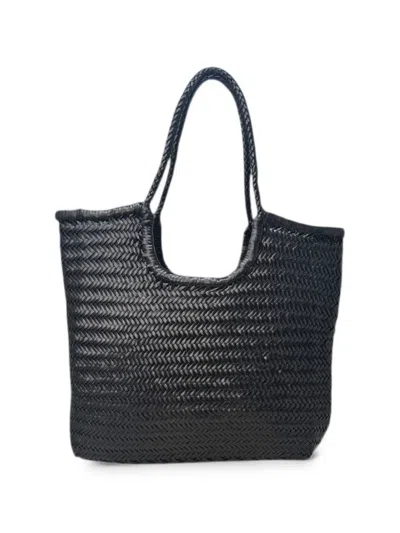 Donna Karan Woven Shoulder Bag In Black