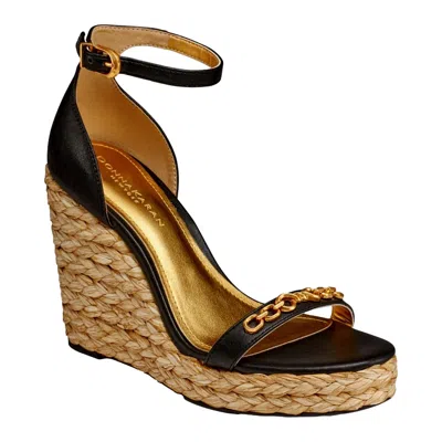 Donna Karan Yulissa Embellished Ankle-strap Espadrille Black F2454294 Women's