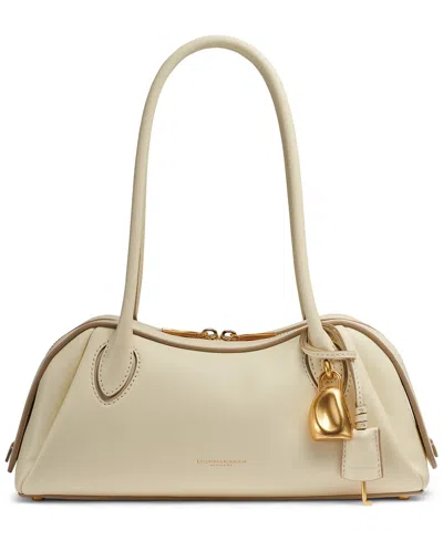 Donna Karan Zipper Medium Shoulder Handbag In Yellow