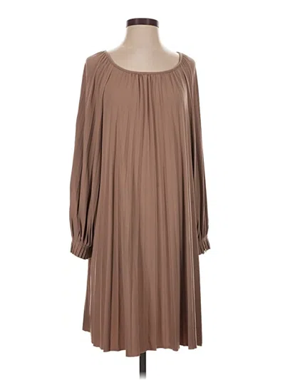 Pre-owned Donna Morgan 3/4 Sleeve Top Brown Square Neckline Tops