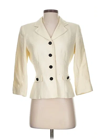 Pre-owned Donna Morgan Blazer Jacket In Ivory