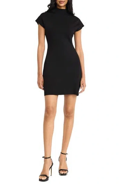 Donna Morgan Cap Sleeve Minidress In Black