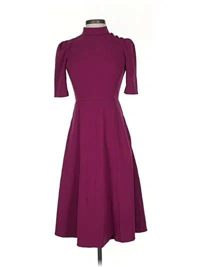 Pre-owned Donna Morgan Casual Dress In Burgundy