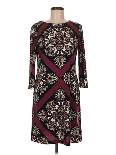 Pre-owned Donna Morgan Casual Dress In Burgundy