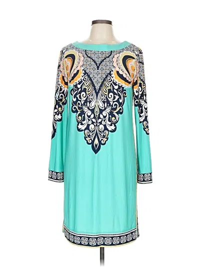 Pre-owned Donna Morgan Casual Dress In Teal